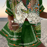 Céphira – Korte Zomer Outfit met Paardenprint