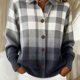 Mara – Geruite gebreide blouse