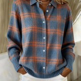 Mira – Gebreide blouse met ruitpatroon