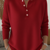 Nora – Zachte trui met knoopdetail