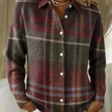 Emily – Geruite Gebreide Blouse