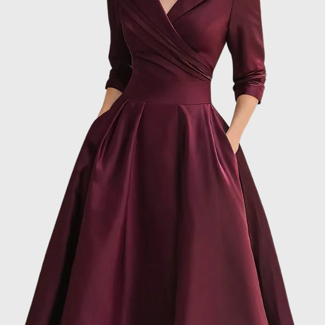 Rosa - Elegante midi-jurk