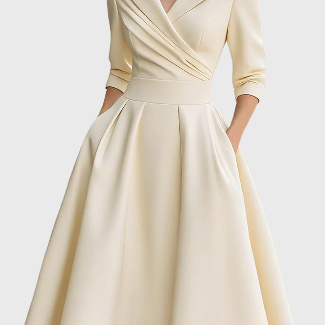 Rosa - Elegante midi-jurk