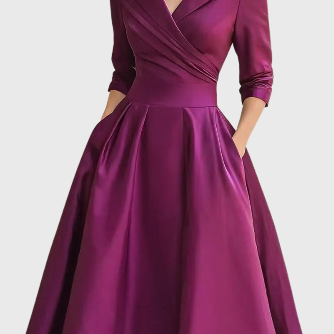 Rosa - Elegante midi-jurk