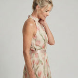 Aurelle | Halter Nek Bloemen Midi Jurk