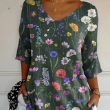 Saskia | Top met Bloemenprint