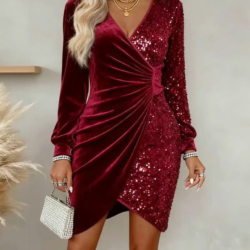 Emilia | Midi Jurk met V-Hals