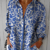 Frederikke – Blauwe Tuin Blouse