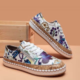 FLORIANA | Orthopedische Sneakers met Uniek Vintage Bloemontwerp