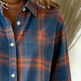 Shirt met Ruitpatroon en Ingesneden Kraag