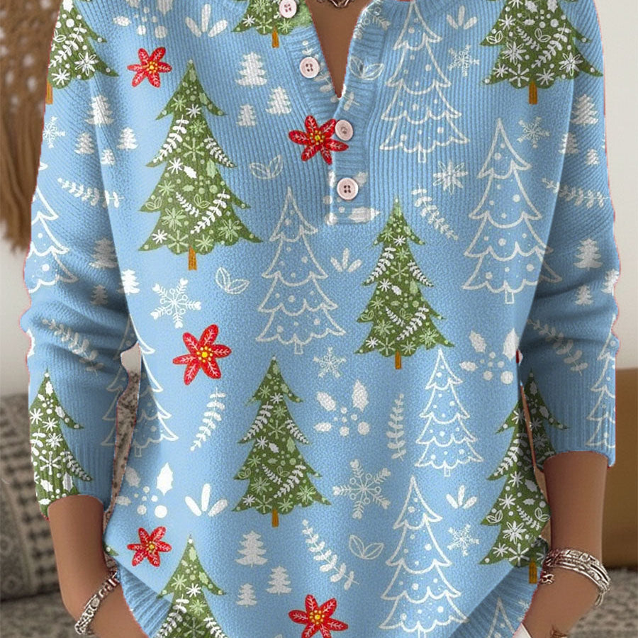 Sofie – Kersttrui met Knopen