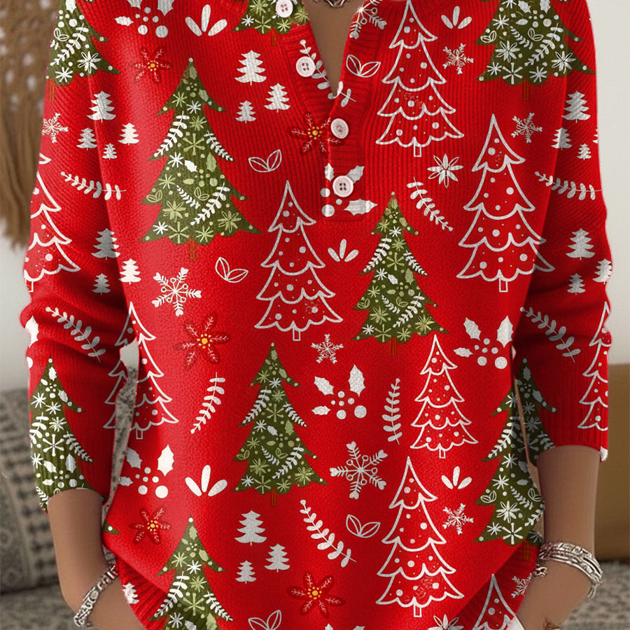 Sofie – Kersttrui met Knopen