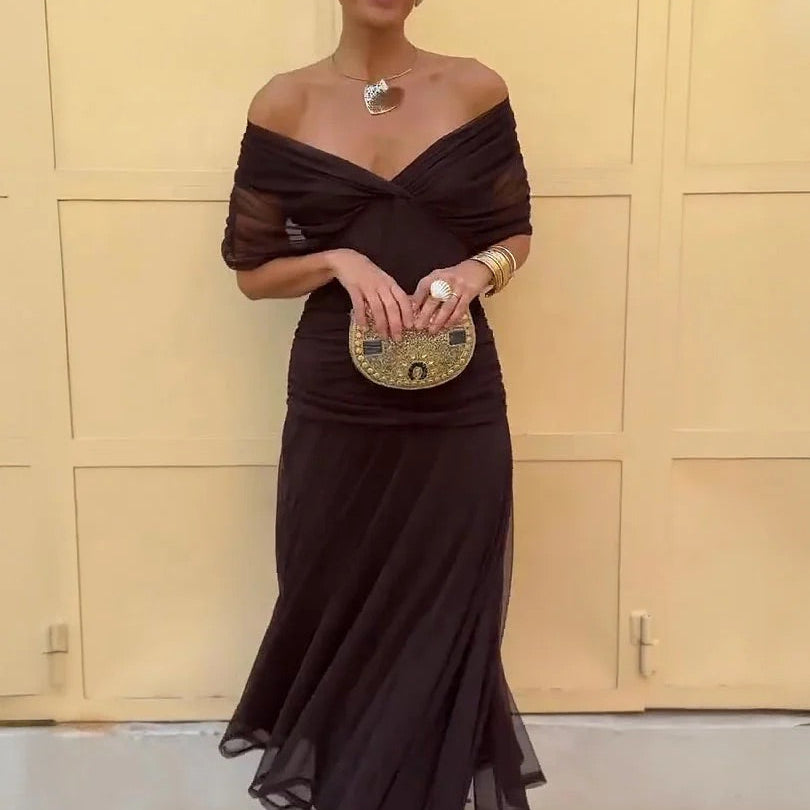 Mikaela | Off Shoulder Maxi Jurk