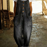 Juul | Denim Jumpsuit met Verstelbare Bandjes