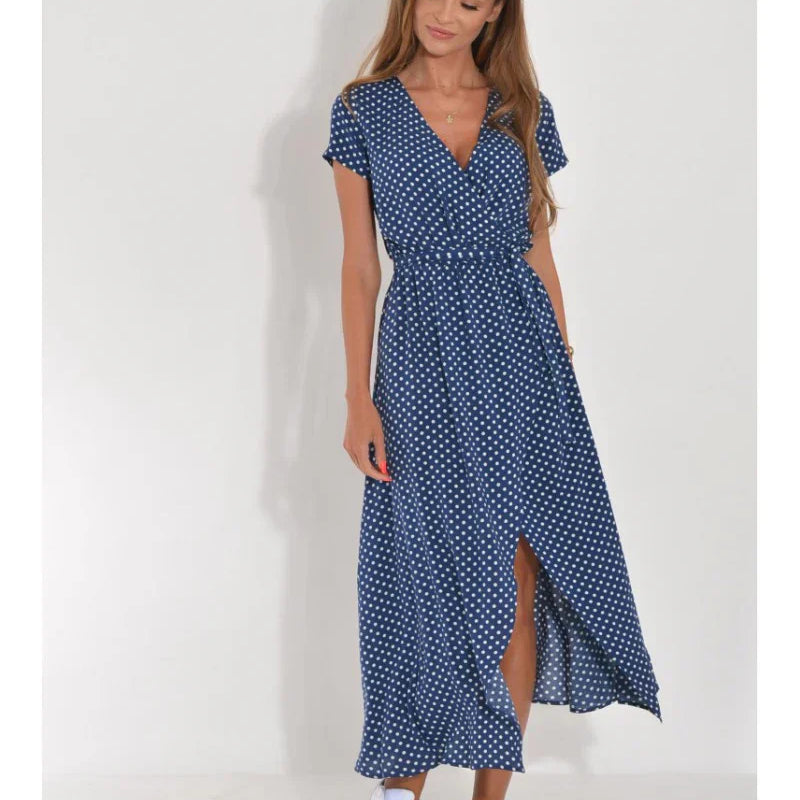 Feline – Elegante jurk met V-hals en Figuurvormende Snit