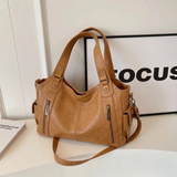 Uma | Leren tas met ritsen